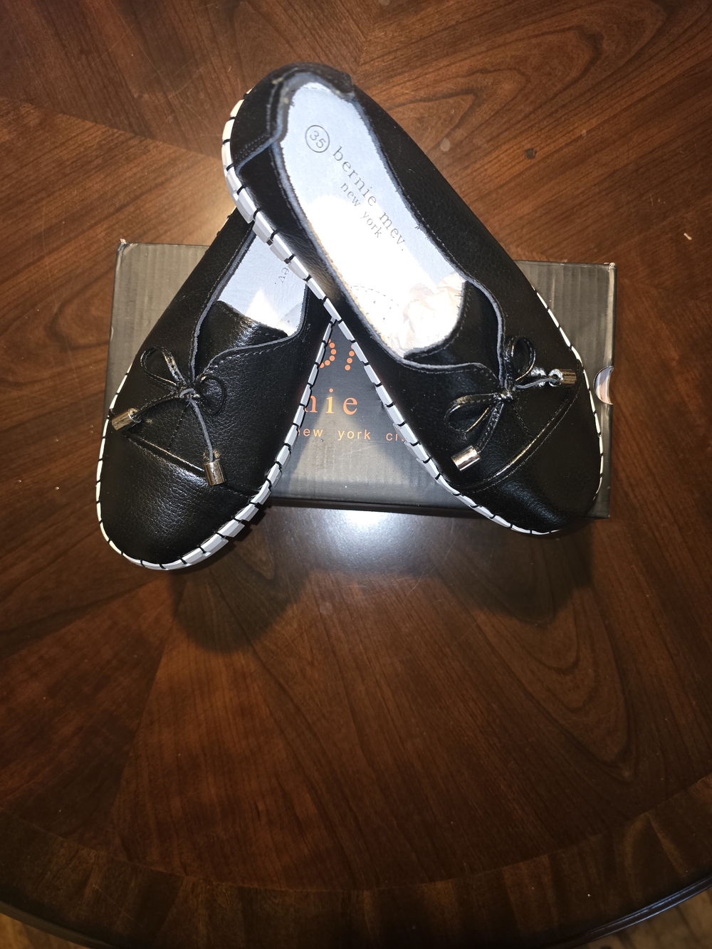 Bernie Mev Black Bow Ballet Flats